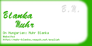 blanka muhr business card